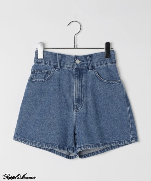 repipi armario（レピピ アルマリオ）の「【girly line】トキメキデニムキュロット（デニムパンツ・キッズ・ブルー/ブラック・MEDIUM/LARGE/SMALL）」の5枚目の写真