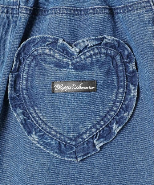 repipi armario（レピピ アルマリオ）の「【girly line】トキメキデニムキュロット（デニムパンツ・キッズ・ブルー/ブラック・MEDIUM/LARGE/SMALL）」の15枚目の写真