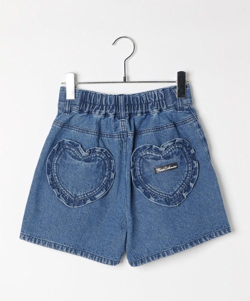 repipi armario（レピピ アルマリオ）の「【girly line】トキメキデニムキュロット（デニムパンツ・キッズ・ブルー/ブラック・MEDIUM/LARGE/SMALL）」の8枚目の写真