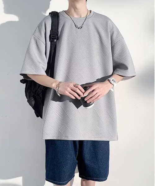 セール】テトリスジャガード オーバーサイズT（Tシャツ