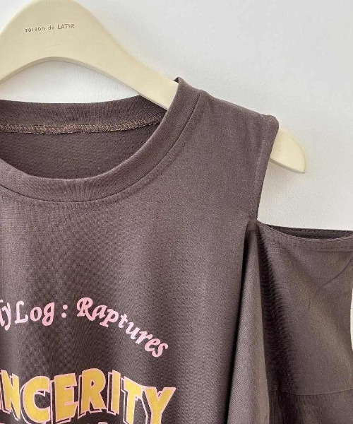 maison de LATIR(メゾンドラティール)の「ほどよい抜け感とこなれ感の大人カジュアルシャツ(Tシャツ/カットソー・レディース・ホワイト/ブラウン・FREE)」の12枚目の写真