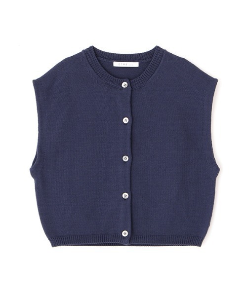 【ETRE TOKYO】リリヤーンスリーブレスニットトップス　navy リリヤーンスリーブレスニットトップス（ニット/セーター