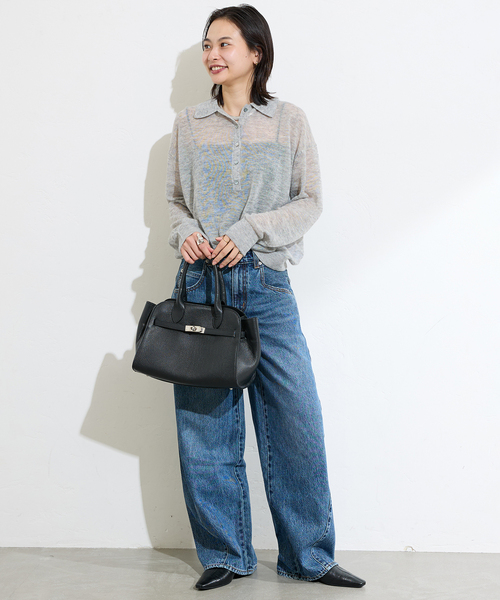 AULENTTI（オウレンティ）の「【AULENTTI/オウレンティ】バックルツキMINI BOSTON（ボストンバッグ・レディース・ブラック/ブラウン・FREE）」の5枚目の写真