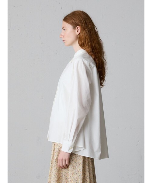 MidiUmi（ミディウミ）の「MidiUmi Aラインバンドカラーシャツ（シャツ/ブラウス・レディース・オフホワイト/ピンク/ブラック/ライトブルー/ネイビー・FREE）」の7枚目の写真