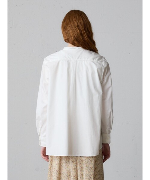 MidiUmi（ミディウミ）の「MidiUmi Aラインバンドカラーシャツ（シャツ/ブラウス・レディース・オフホワイト/ピンク/ブラック/ライトブルー/ネイビー・FREE）」の9枚目の写真