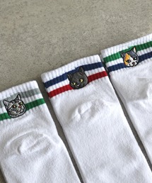COURO（コウロ）の「アニマルワンポイント刺繍3Pソックス（ソックス/靴下）」