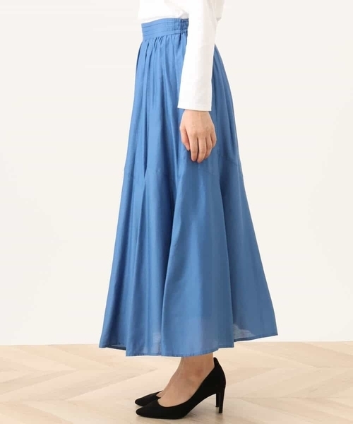 オフオン（OFUON）/シルキーローンフレアースカート/洗える/WEB限定 シルキーローンフレアースカート/洗える/WEB限定（スカート）｜OFUON