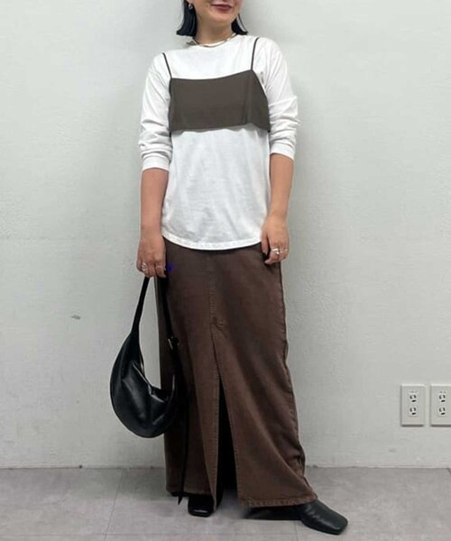 GALLARDAGALANTE（ガリャルダガランテ）の「ビスチェレイヤードシャツ（シャツ/ブラウス・レディース・ベージュ/ブラウン/ブラック/チャコールグレー/ピンク・FREE）」の10枚目の写真