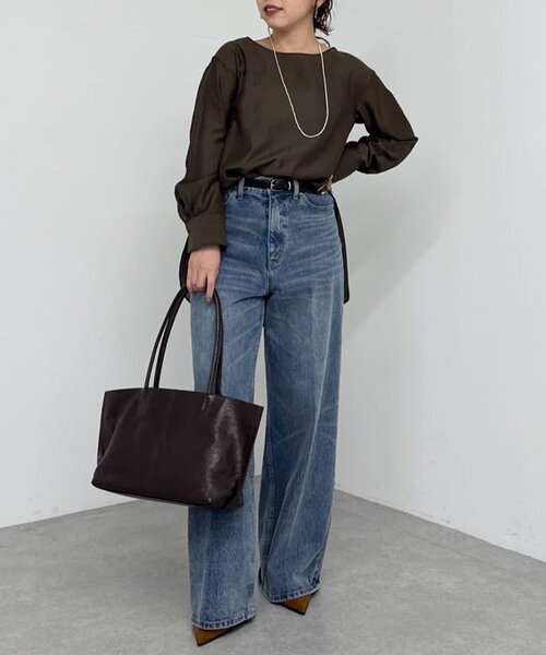 GALLARDAGALANTE（ガリャルダガランテ）の「ビスチェレイヤードシャツ（シャツ/ブラウス・レディース・ベージュ/ブラウン/ブラック/チャコールグレー/ピンク・FREE）」の13枚目の写真