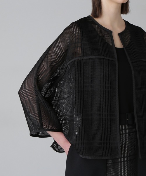 スクエアチェックレノクロス レースジャケット スクエアチェックレノクロス レースジャケット(508280457)｜阪急百貨店