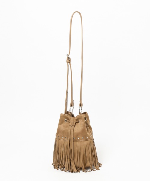 PAGEBOY（ページボーイ）の「スウェードフリンジキンチャク（ショルダーバッグ・レディース・ベージュ/オフホワイト・FREE）」の10枚目の写真