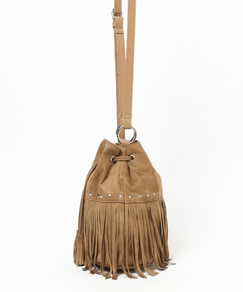 PAGEBOY（ページボーイ）の「スウェードフリンジキンチャク（ショルダーバッグ・レディース・ベージュ/オフホワイト・FREE）」の12枚目の写真