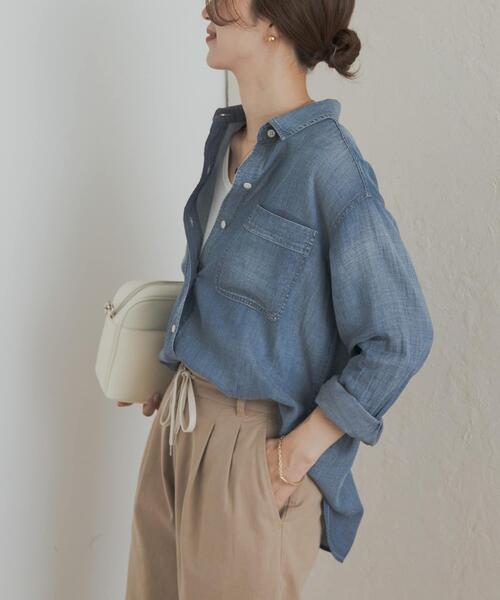 新品☆アーバンリサーチドアーズ　シアーデニムシャツ URBAN RESEARCH DOORS（アーバンリサーチドアーズ）の「シアー