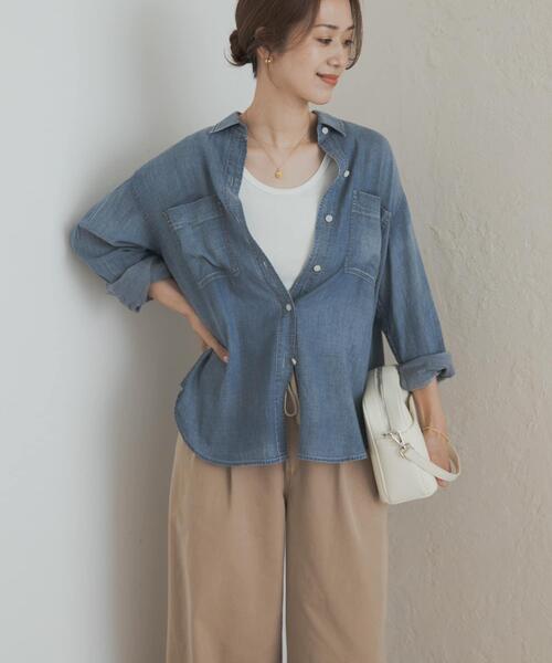 新品タグ付◆ DOORS シアーデニムシャツ　INDIGO アーバンリサーチ アーバンリサーチ ドアーズ URBAN RESEARCH DOORS シアーデニム