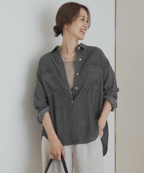 新品☆アーバンリサーチドアーズ　シアーデニムシャツ シアーデニムシャツ（シャツ/ブラウス）｜URBAN RESEARCH DOORS