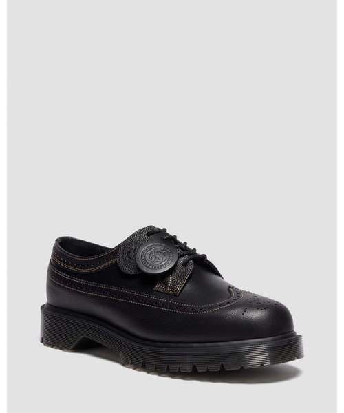 UK7 Dr. Martens ブラック ブローグシューズ　3989 Dr. Martens/ドクターマーチン MIE 3989 フル ブローグ シューズ