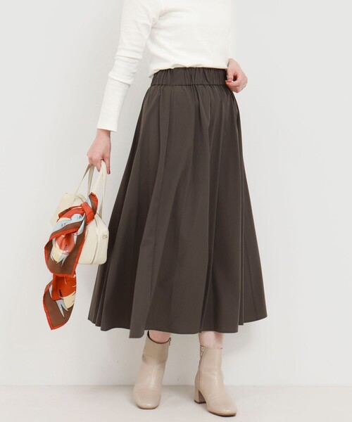 MICO COULIER（ミコクリエ）の「ナイロンストレッチスカート（スカート・レディース・チャコールグレー/ネイビー・38/36）」の2枚目の写真