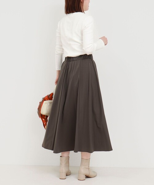 MICO COULIER（ミコクリエ）の「ナイロンストレッチスカート（スカート・レディース・チャコールグレー/ネイビー・38/36）」の10枚目の写真