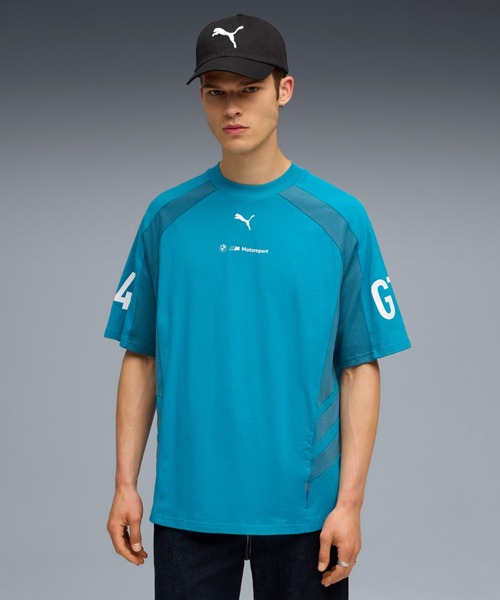 PUMA(プーマ)の「PUMA プーマ メンズ BMW MMS ライフスタイル 半袖 Tシャツ(Tシャツ/カットソー・メンズ・ブルー/ブラック・X-SMALL/X-LARGE/SMALL/MEDIUM/LARGE)」の1枚目の写真