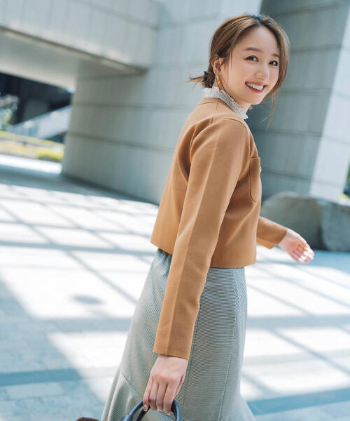 ◇エンブレムボタンニットジャケット（カーディガン/ボレロ