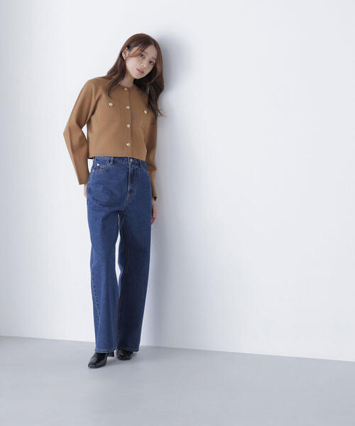 NATURAL BEAUTY BASIC（ナチュラルビューティーベーシック）の「◇エンブレムボタンニットジャケット（カーディガン/ボレロ・レディース・ブルー/ネイビー/イエロー/オフホワイト/キャメル・FREE）」の20枚目の写真