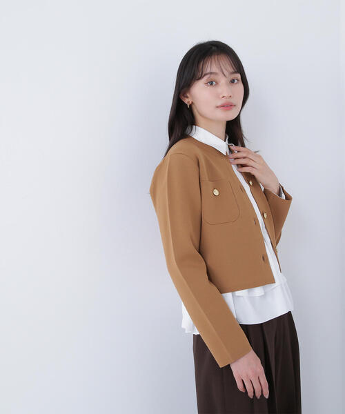 ナチュラルビューティーベーシック エンブレムボタンニットジャケット 楽天市場】エンブレムボタンニットジャケット NATURAL BEAUTY