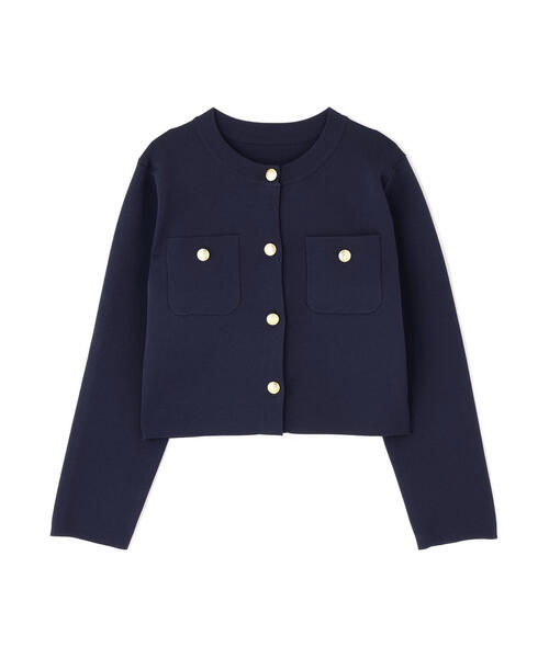 ◇エンブレムボタンニットジャケット（カーディガン/ボレロ