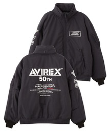 AVIREX アヴィレックス ナイロン ダウン ジャケット ブラック ロゴ AVIREX ダウンジャケット ダウン URBAN DOWN JACKET / アーバン
