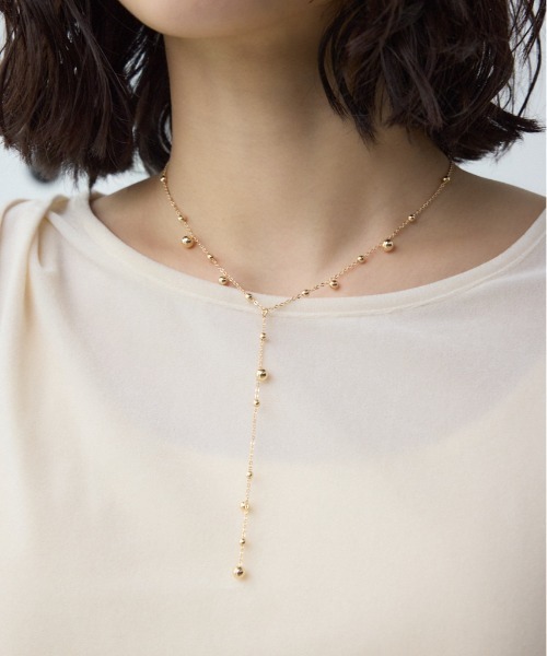 AZUL by moussy（アズールバイマウジー）の「ランダムメタルボールチェーンネックレス（ネックレス・レディース・シルバー/ゴールド系その他・FREE）」の2枚目の写真