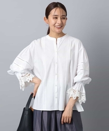 MK MICHEL KLEIN | コットンレースブラウス/洗える(シャツ/ブラウス)