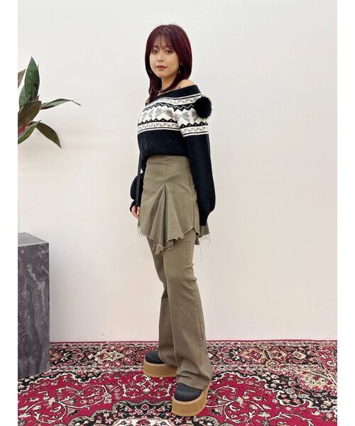 EVRIS(エヴリス)の「フェイクファープラットフォームスリッポン(スリッポン・レディース・ベージュ/ブラック・SMALL/MEDIUM/LARGE)」の17枚目の写真