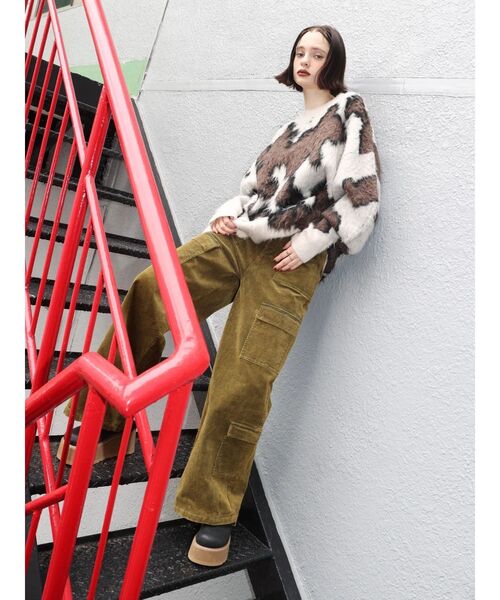 EVRIS(エヴリス)の「フェイクファープラットフォームスリッポン(スリッポン・レディース・ベージュ/ブラック・SMALL/MEDIUM/LARGE)」の21枚目の写真