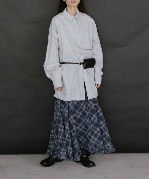 duei(デュイ)の「チェックフレアスカート(スカート・レディース・ブラック×ホワイト/ブルー・FREE)」の14枚目の写真