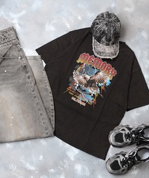 #MEMORY（メモリー）の「【MEMORY】ヴィンテージ加工 ピグメント ロックTシャツ / Vintage-processed pigment-dyed rock T-shirt（Tシャツ/カットソー）」