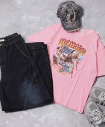 #MEMORY（メモリー）の「【MEMORY】ヴィンテージ加工 ピグメント ロックTシャツ / Vintage-processed pigment-dyed rock T-shirt（Tシャツ/カットソー）」