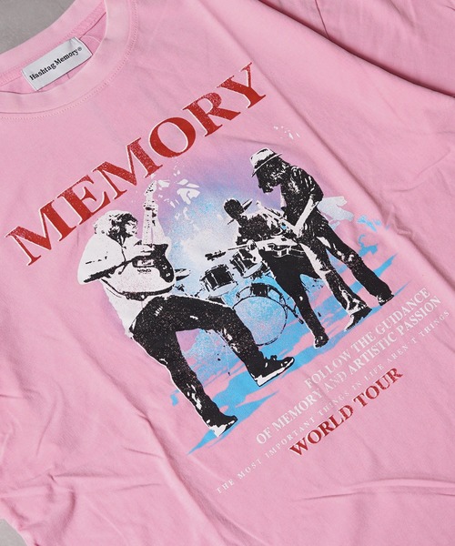 セール】【MEMORY】ヴィンテージ加工 ピグメント ロックTシャツ 