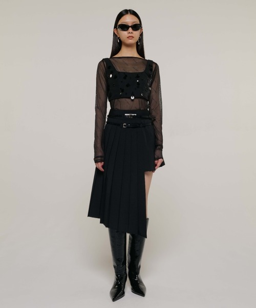 JOSE MOONジップアップビスチェ ブラック 36 ジョゼムーン　ベアトップ JOSE MOON チューブトップ ベアトップ ZIP UP BUSTIER/ジップ