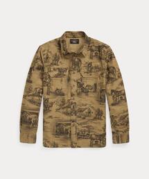 RRL（ダブル アール エル）の「リバースサティーン オーバーシャツ