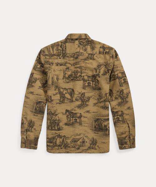 セール】エクエステリアンプリント モールスキン ワークシャツ（シャツ