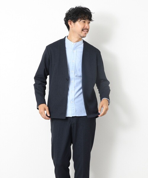 セール】《ビジカジ/セットアップ対応》【尾州】先染めウォッシャブル