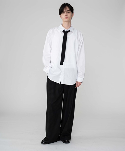 BROWNY（ブラウニー）の「BROWNY/TRボウタイシャツ（シャツ/ブラウス・メンズ・グレー/ホワイト・MEDIUM/LARGE）」の18枚目の写真