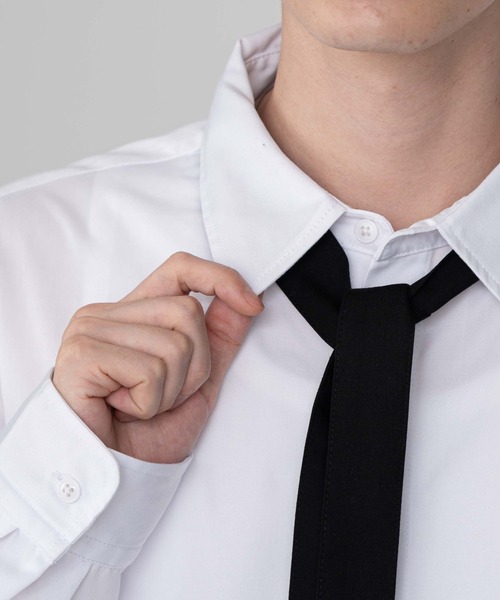 BROWNY（ブラウニー）の「BROWNY/TRボウタイシャツ（シャツ/ブラウス・メンズ・グレー/ホワイト・MEDIUM/LARGE）」の3枚目の写真