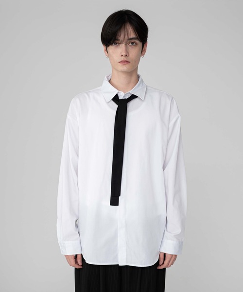 BROWNY（ブラウニー）の「BROWNY/TRボウタイシャツ（シャツ/ブラウス・メンズ・グレー/ホワイト・MEDIUM/LARGE）」の6枚目の写真