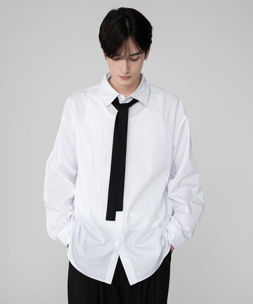 BROWNY（ブラウニー）の「BROWNY/TRボウタイシャツ（シャツ/ブラウス・メンズ・グレー/ホワイト・MEDIUM/LARGE）」の7枚目の写真