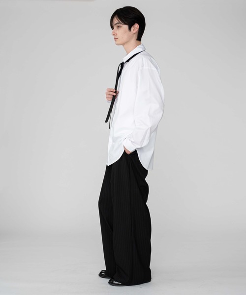 BROWNY（ブラウニー）の「BROWNY/TRボウタイシャツ（シャツ/ブラウス・メンズ・グレー/ホワイト・MEDIUM/LARGE）」の10枚目の写真