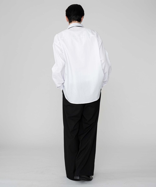 BROWNY（ブラウニー）の「BROWNY/TRボウタイシャツ（シャツ/ブラウス・メンズ・グレー/ホワイト・MEDIUM/LARGE）」の11枚目の写真