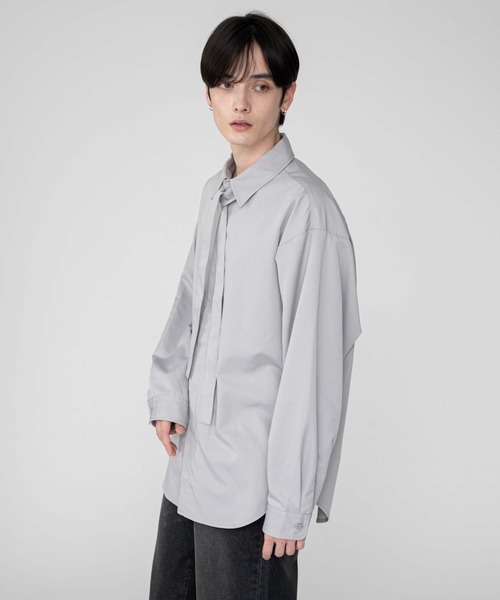 BROWNY（ブラウニー）の「BROWNY/TRボウタイシャツ（シャツ/ブラウス・メンズ・グレー/ホワイト・MEDIUM/LARGE）」の13枚目の写真