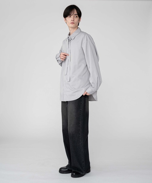 BROWNY（ブラウニー）の「BROWNY/TRボウタイシャツ（シャツ/ブラウス・メンズ・グレー/ホワイト・MEDIUM/LARGE）」の16枚目の写真