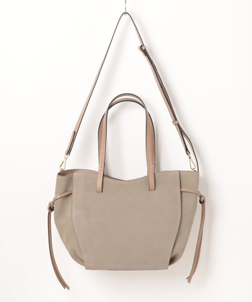 LORISTELLA(ロリステッラ)の「【LORISTELLA】レザーコンビトートバッグ(Q56469)(トートバッグ・レディース・グレー系その他/ブラウン系その他・ALL)」の3枚目の写真