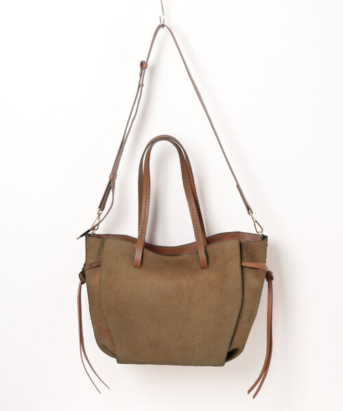 LORISTELLA(ロリステッラ)の「【LORISTELLA】レザーコンビトートバッグ(Q56469)(トートバッグ・レディース・グレー系その他/ブラウン系その他・ALL)」の8枚目の写真